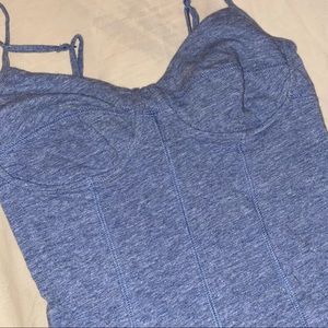 Garage light blue corset tank top